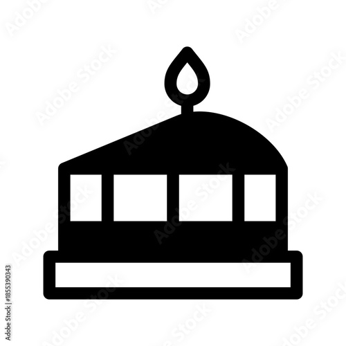 Cake Slice Icon Vector Symbol Design Illustration