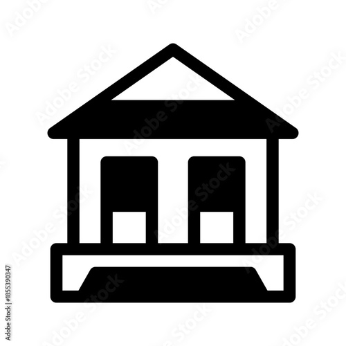 Bank Icon Vector Symbol Design Illustration