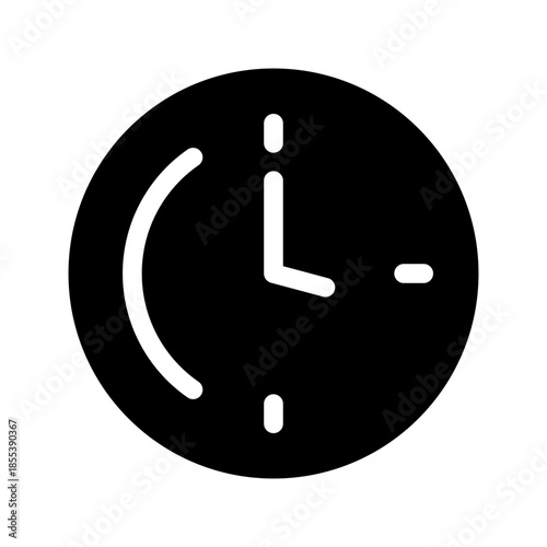 Clock Icon Vector Symbol Design Illustration