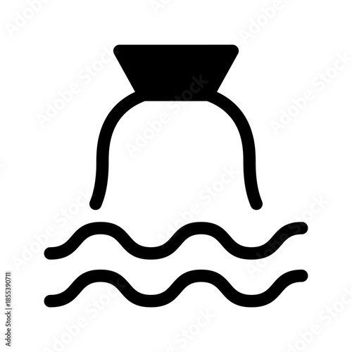 Water Pollution Icon Vector Symbol Design Illustration