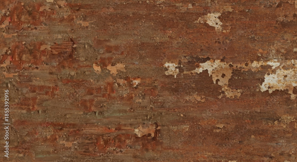 Obraz premium Textured rusty metal surface with peeling paint