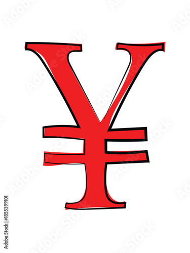 Japanese yen in a continuous line pattern.