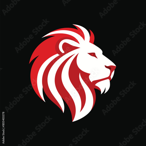 Wallpaper Mural Stylized Lion Head Logo Design. Torontodigital.ca