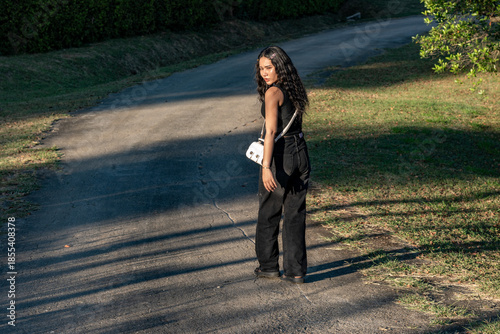 Thai Girl at Resort and Gardens in Thailand