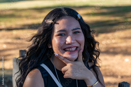 Thai Girl at Resort and Gardens in Thailand
