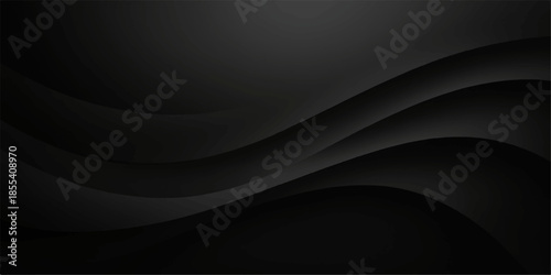 Smooth 3d wave pattern with futuristic blue light curves on a dark abstract black and white motion background featuring a gray technology energy design