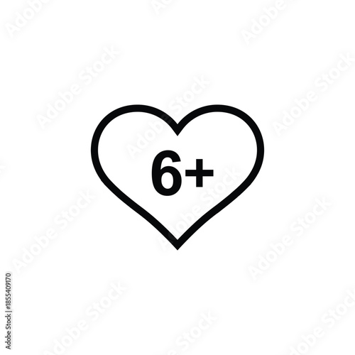 age limit sign icon, vector illustration of age limit content.