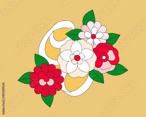 Colorful Spring Floral Arrangement with Fresh Flowers