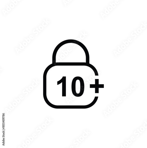 age limit sign icon, vector illustration of age limit content.