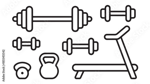 Gym Equipment Icons