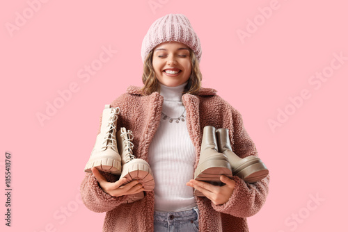 Stylish young woman with be...