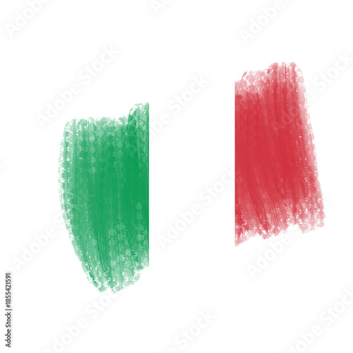 Abstract Grunge Italy Brush Flag