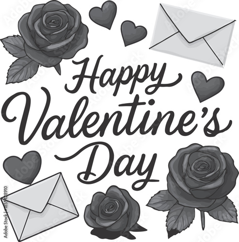 Happy valentine's day greeting Vector card
