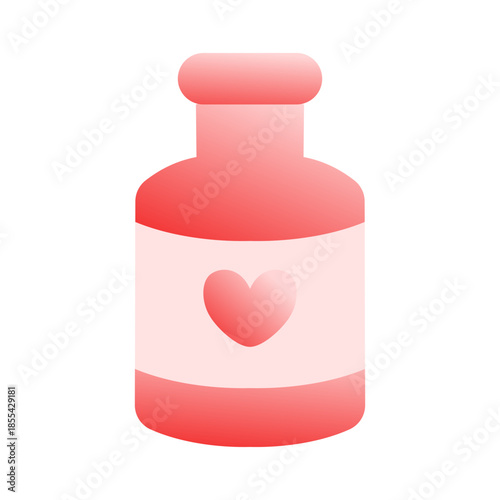 Valentine Perfume Bottle Icon Cute Love Gift Graphic