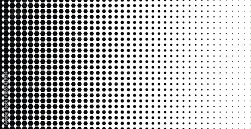 Black and White Halftone Dotted Gradient Background for Abstract Design