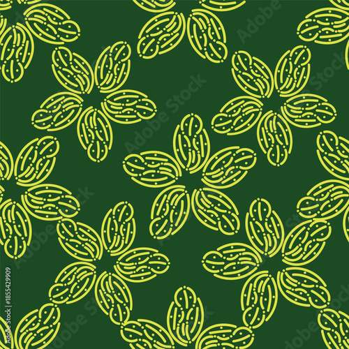 Seamless pattern from bouquet cute floral Traditional ornament yellow floral pattern,Abstract seamless simple floral pattern. Flower pattern. Spring pattern. used for textile, wallpaper, card 

