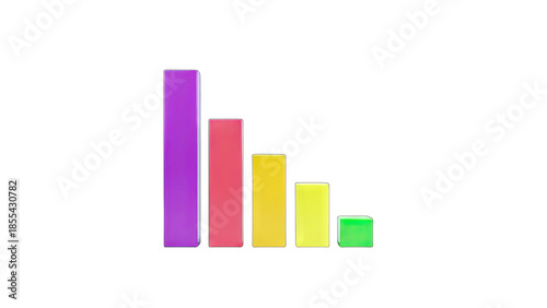 3D Descending Bar Graph with Colored Bars on transparent background Free Download 3D Descending Bar Graph with Colored Bars on transparent background - GFXLoad