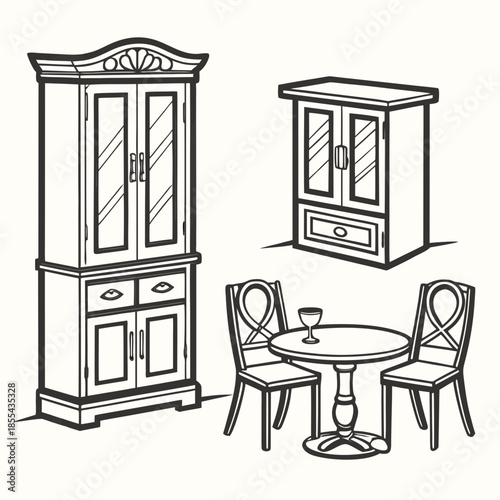 Elegant dining room set