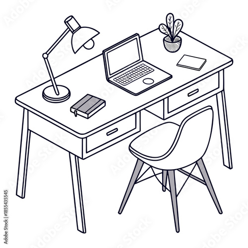 Modern home office setup