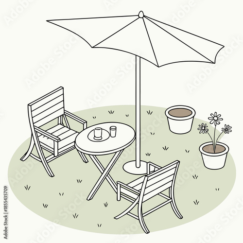 Cozy outdoor patio setup