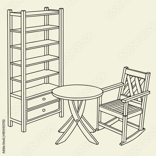 Cozy reading corner setup