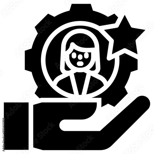 talent management icon for career, business, website, application, printing, document, poster design, etc