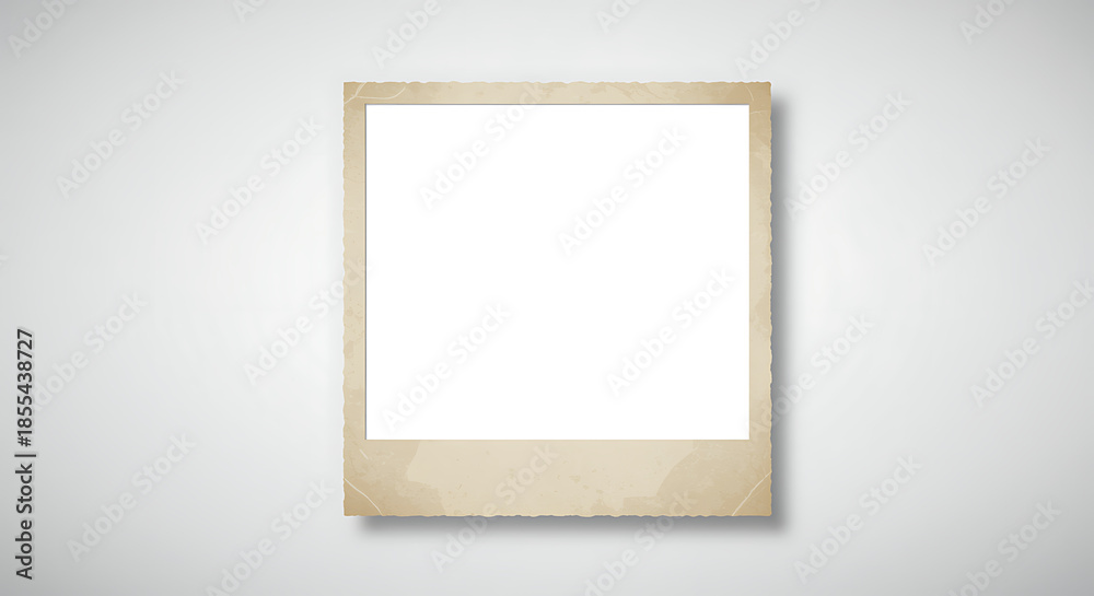 Fototapeta premium Vintage polaroid photo frame with copy space