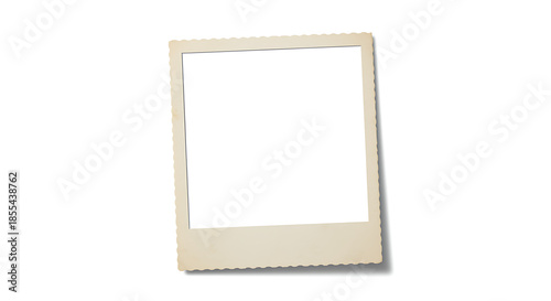 Vintage polaroid photo frame isolated on white background