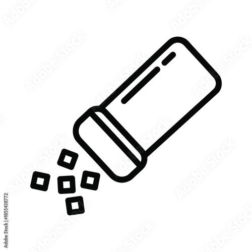 Salt Shaker Spilling Salt Crystals