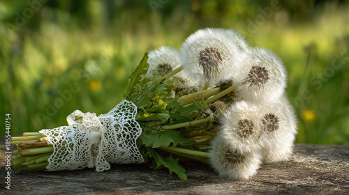 Wallpaper Mural Beautiful bouquet of fluffy white flowers in a serene outdoor setting Torontodigital.ca
