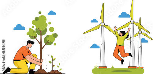 Mascot Character Arrested in Jail, Mugshot Photo, and Running Free Vector Storyboard Illustration.