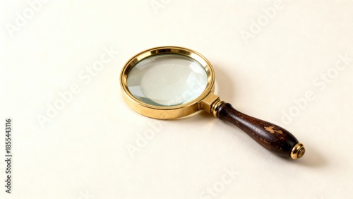 magnifying glass on clear background