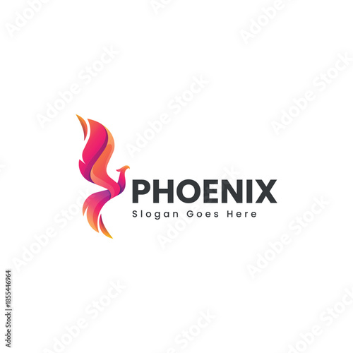 Gradient Modern Phoenix Logo Design