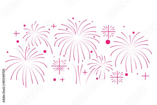Golden fireworks overlay for new year. Vector Eps
