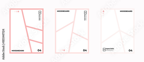 Visual moodboard with four comic frames and carefully curated colors in 3:4 format