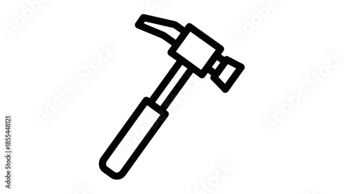 Claw Hammer Tool Illustration Design Element.