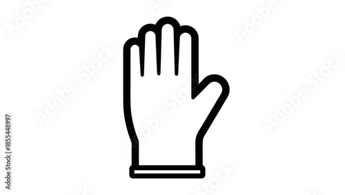 Hand with palm facing forward gesture.