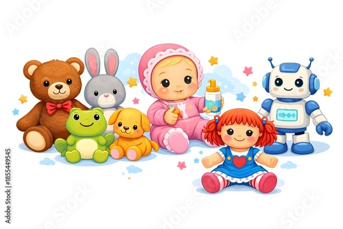 children with toys