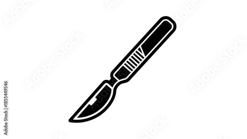 Scalpel Blade Illustration on White Background.