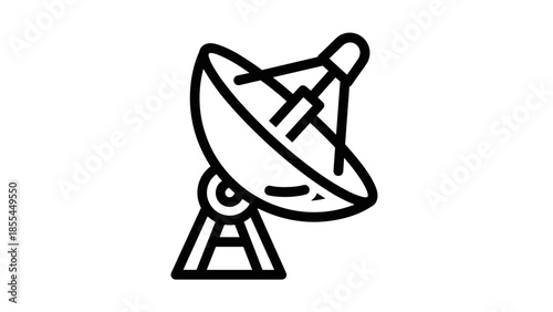 Satellite Dish Icon Simple Design Element.