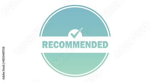 Recommended stamp with checkmark in circle