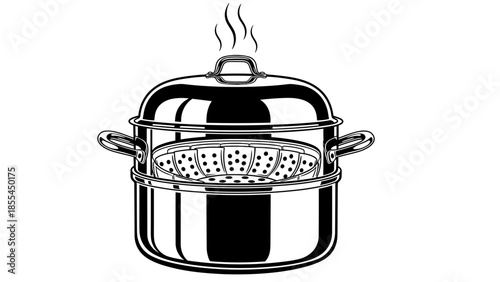 Stainless Steel Steamer Pot with Lid.