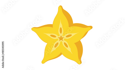 Starfruit Sliced into Star Shape.