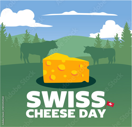 Happy Swiss Cheese Day with delicious cheese