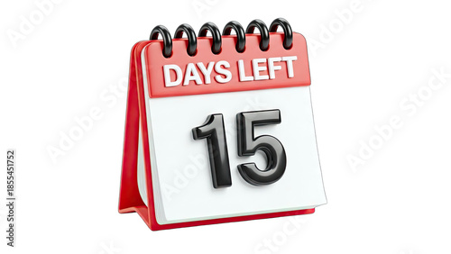 3D Desk calendar showing 
