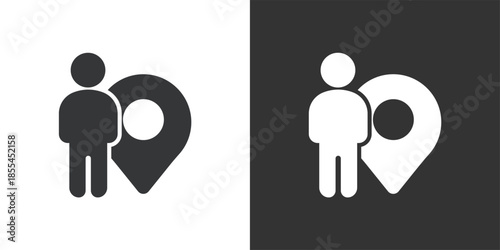 User Location icon. Solid glyph series icon