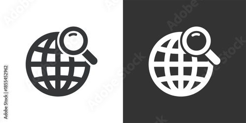 Global Search icon. Solid glyph series icon