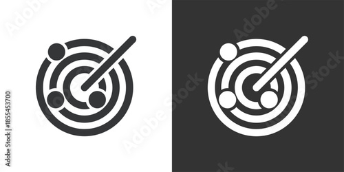 Radar Search icon. Solid glyph series icon