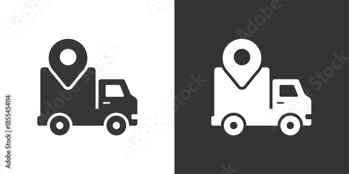 Delivery Tracking icon. Solid glyph series icon