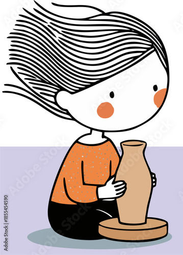 girl creating vast